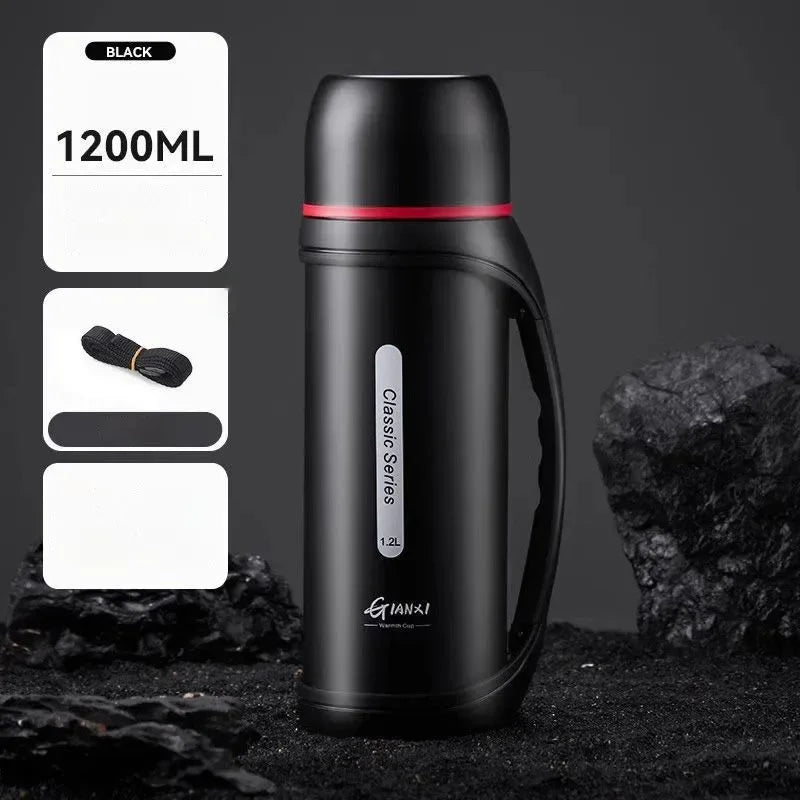 Large Capacity Camping Thermos | 2-in-1 Outdoor Travel Kettle & Cold Pot for Coffee & Hydration - Trekker Essentials