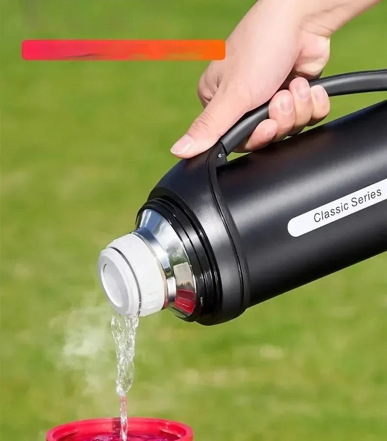 Large Capacity Camping Thermos | 2-in-1 Outdoor Travel Kettle & Cold Pot for Coffee & Hydration - Trekker Essentials