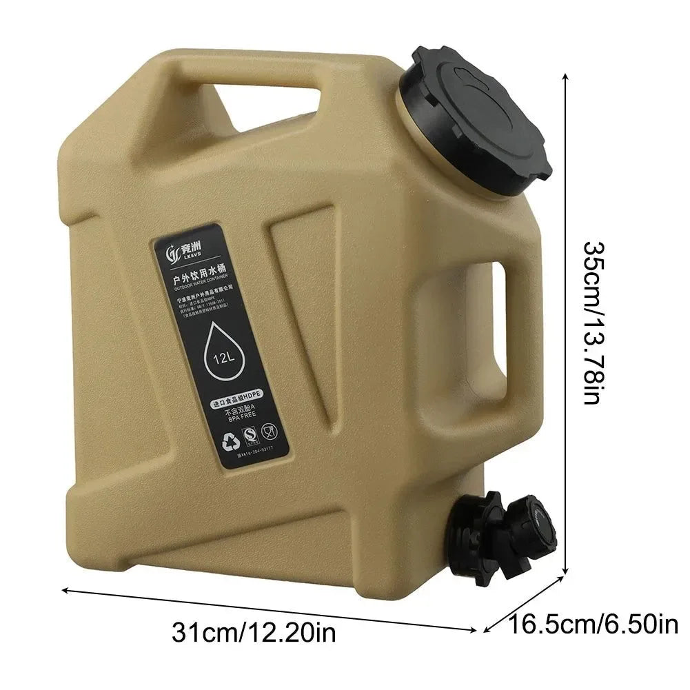 Large-Capacity Portable Water Container with Faucet for Camping and Outdoor Adventures - Trekker Essentials