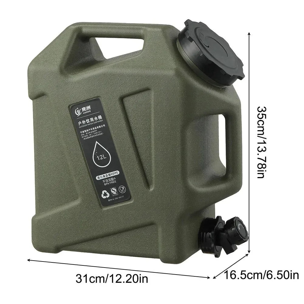 Large-Capacity Portable Water Container with Faucet for Camping and Outdoor Adventures - Trekker Essentials