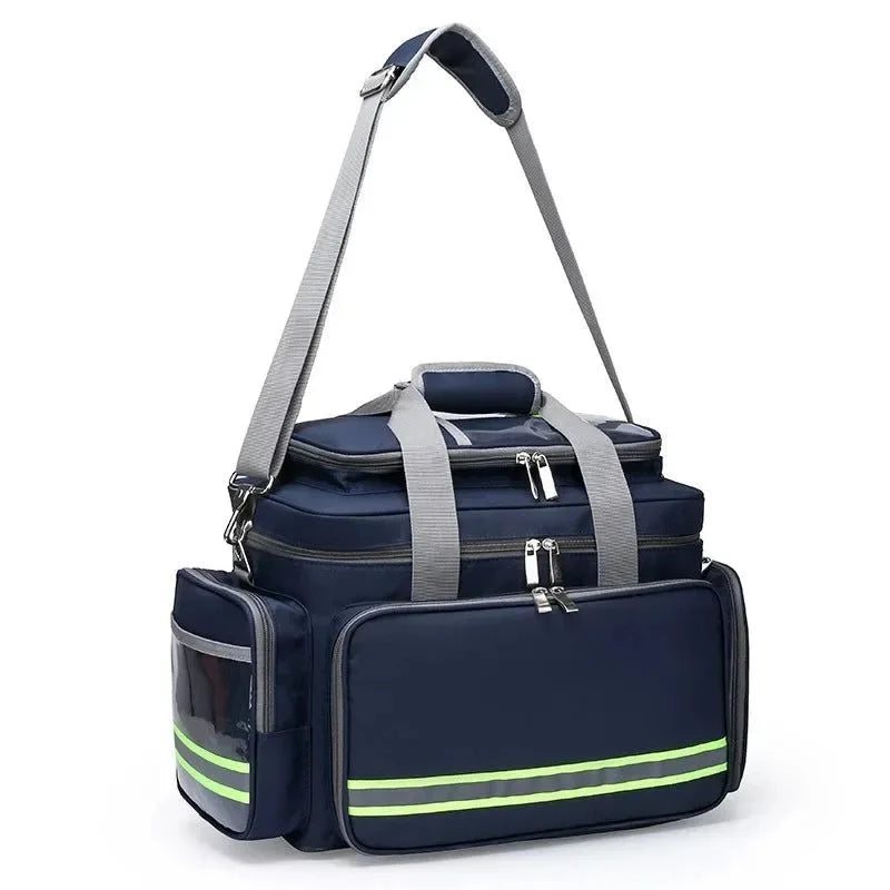 Large Capacity Waterproof First Aid Medical Bag - Outdoor Emergency Rescue Reflective Oxford Multi-Pocket Travel Bag - Trekker Essentials