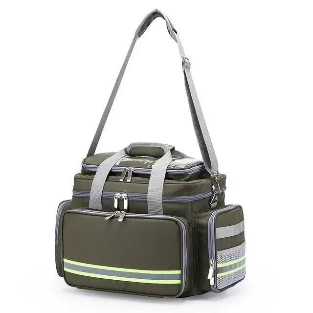 Large Capacity Waterproof First Aid Medical Bag - Outdoor Emergency Rescue Reflective Oxford Multi-Pocket Travel Bag - Trekker Essentials