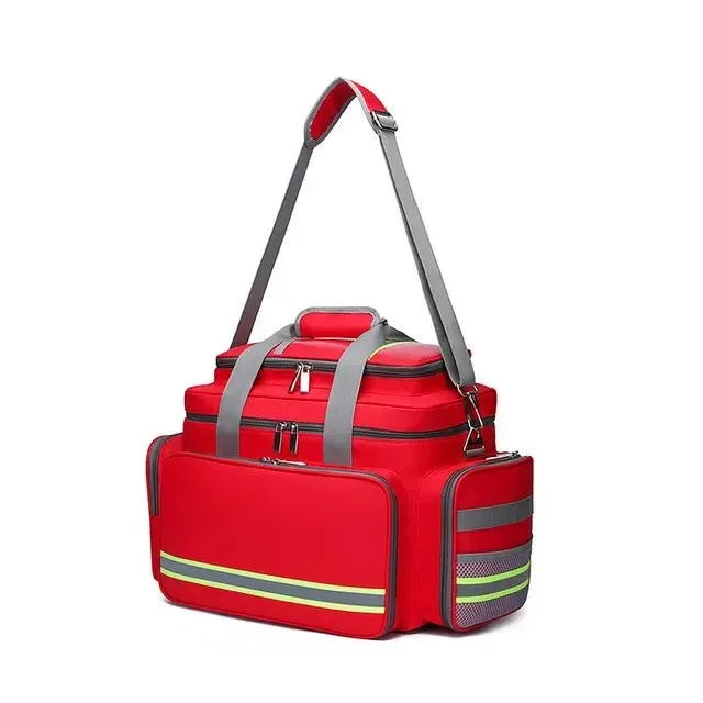 Large Capacity Waterproof First Aid Medical Bag - Outdoor Emergency Rescue Reflective Oxford Multi-Pocket Travel Bag - Trekker Essentials