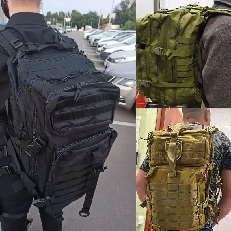 Large Capacity Waterproof Tactical Backpack for Men - 50L Outdoor Bug Rucksack for Hiking, Camping, Hunting - Trekker Essentials