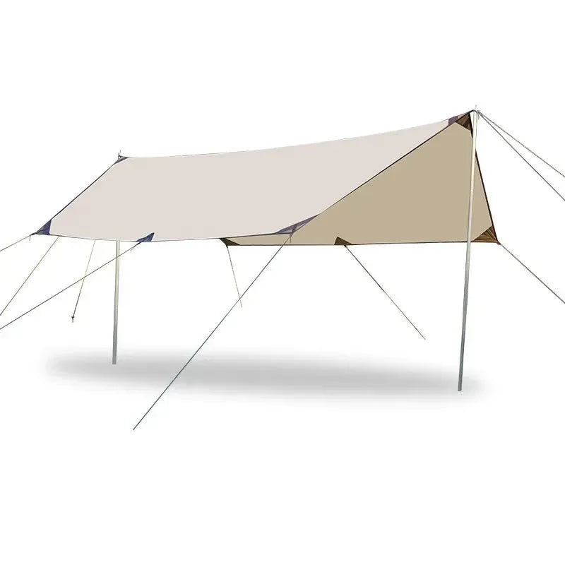 Large Hexagon Camping Canvas Tarp Tent for Beach and Picnic Sun Shade - Trekker Essentials