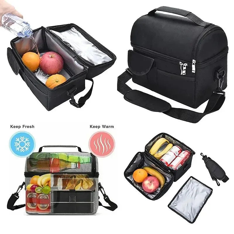 Large Leak-Proof Insulated Cooler Bag – Dual Compartment Lunch Tote for Camping & Travel - Trekker Essentials