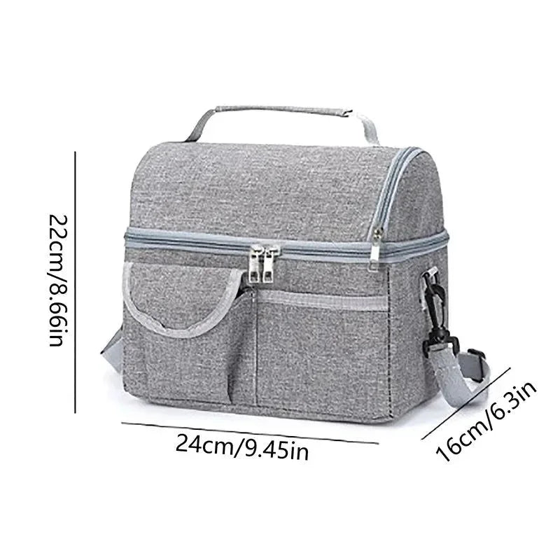 Large Leak-Proof Insulated Cooler Bag – Dual Compartment Lunch Tote for Camping & Travel - Trekker Essentials