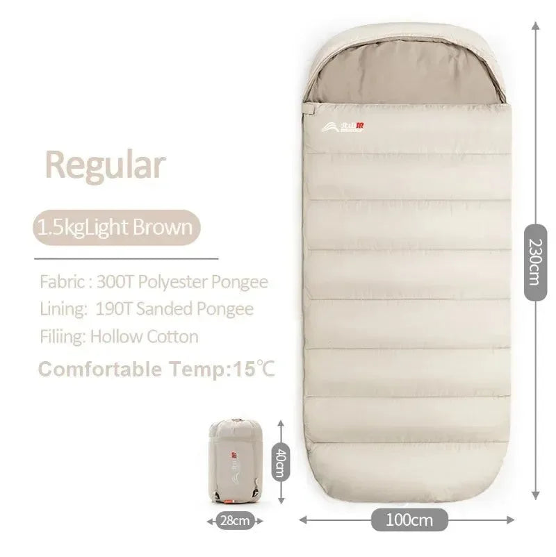 Large Lightweight 3-Season Camping Sleeping Bag - Spacious and Long for Adults, Ideal for Hiking and Fishing - Trekker Essentials