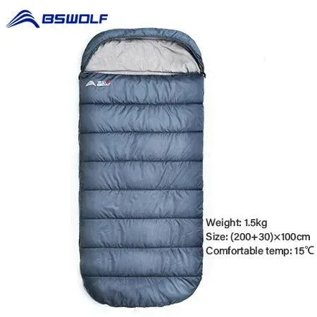 Large Lightweight 3-Season Camping Sleeping Bag - Spacious and Long for Adults, Ideal for Hiking and Fishing - Trekker Essentials