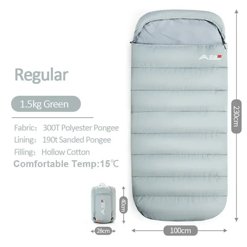 Large Lightweight 3-Season Camping Sleeping Bag - Spacious and Long for Adults, Ideal for Hiking and Fishing - Trekker Essentials