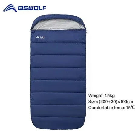 Large Lightweight 3-Season Camping Sleeping Bag - Spacious and Long for Adults, Ideal for Hiking and Fishing - Trekker Essentials