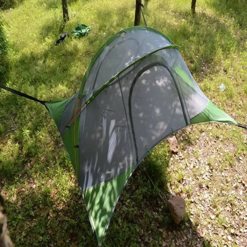 Large Outdoor 3-4 People Tent with Mosquito Net Hammock - Trekker Essentials
