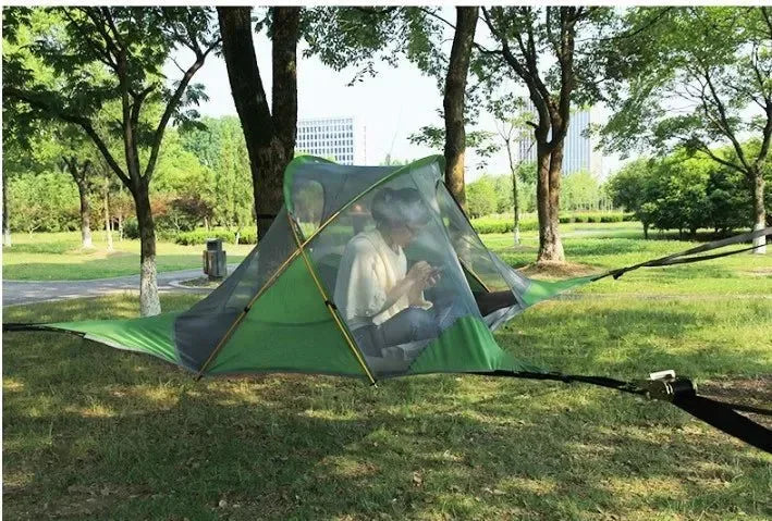 Large Outdoor 3-4 People Tent with Mosquito Net Hammock - Trekker Essentials