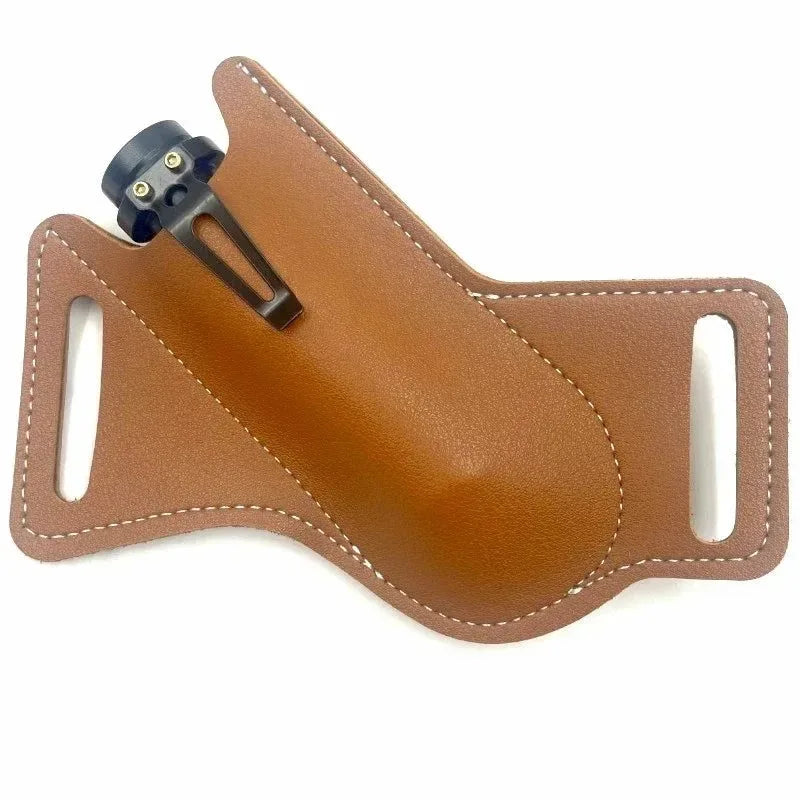 Leather Storage Sheath for Folding Knives: Convenient Belt Clip Holder for Camping Tools - Trekker Essentials
