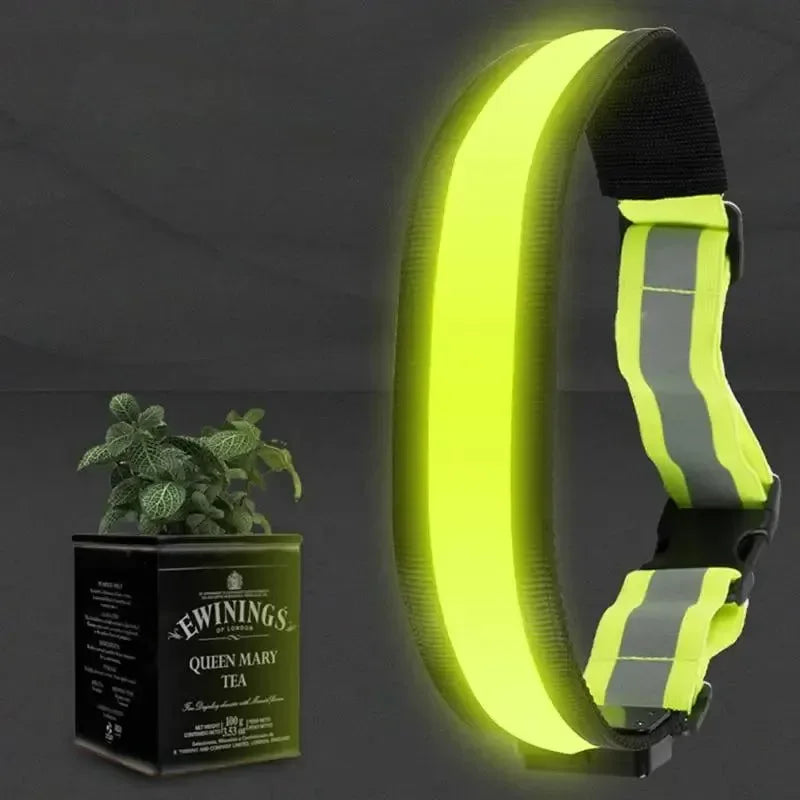 LED Reflective Safety Belt - Adjustable, Rechargeable Reflective Belt for Night Running, Walking, and Biking (Green) - Trekker Essentials