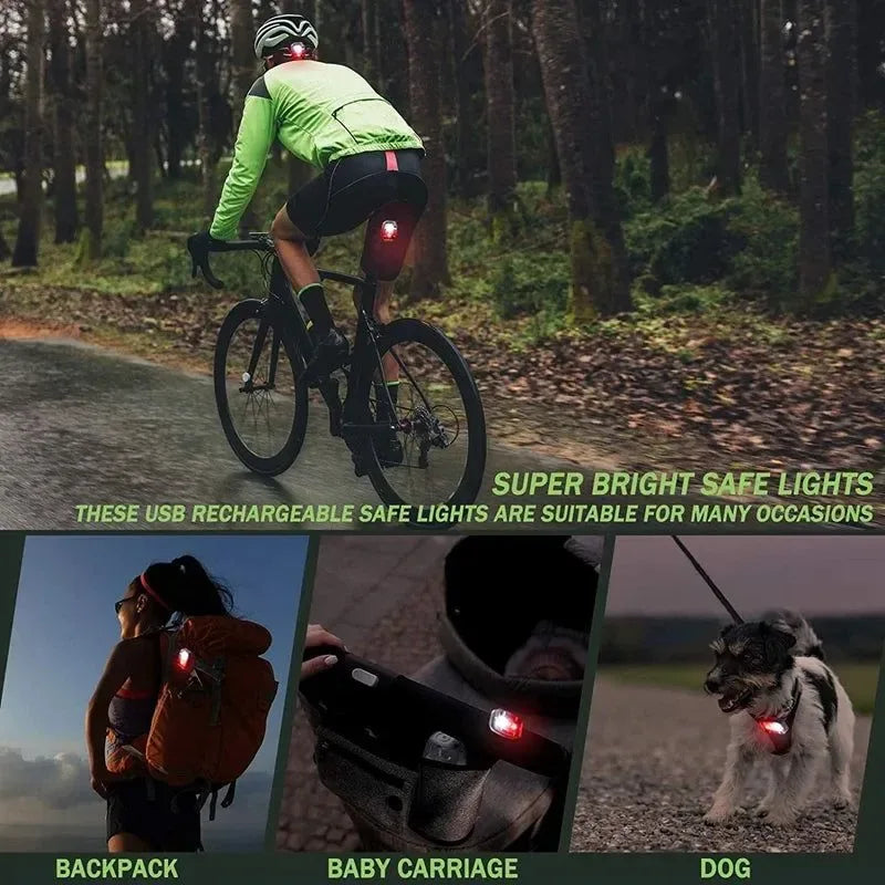 LED Safety Light - USB Rechargeable Clip-On Strobe Light for Running, Cycling, Hiking, and Walking at Night - Trekker Essentials