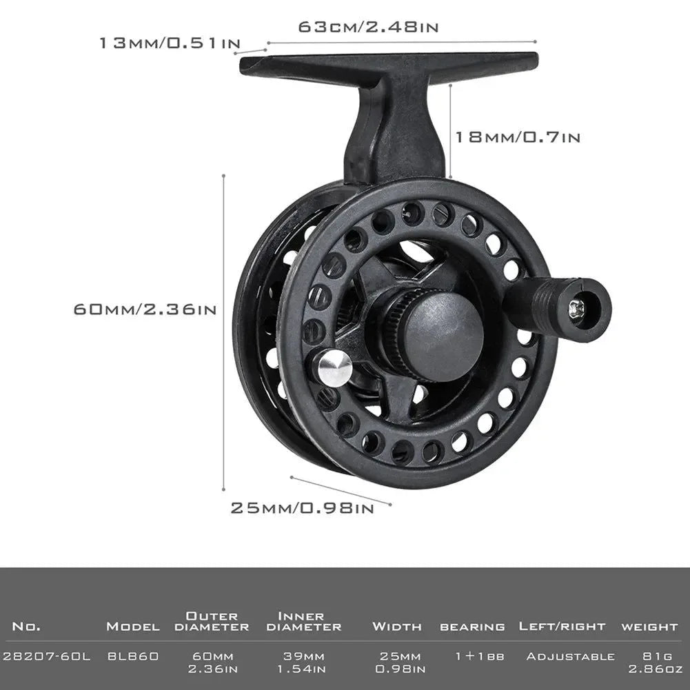 LEO 51cm Ice Fishing Rod & Reel Combo – Portable Winter Fishing Pole - Trekker Essentials