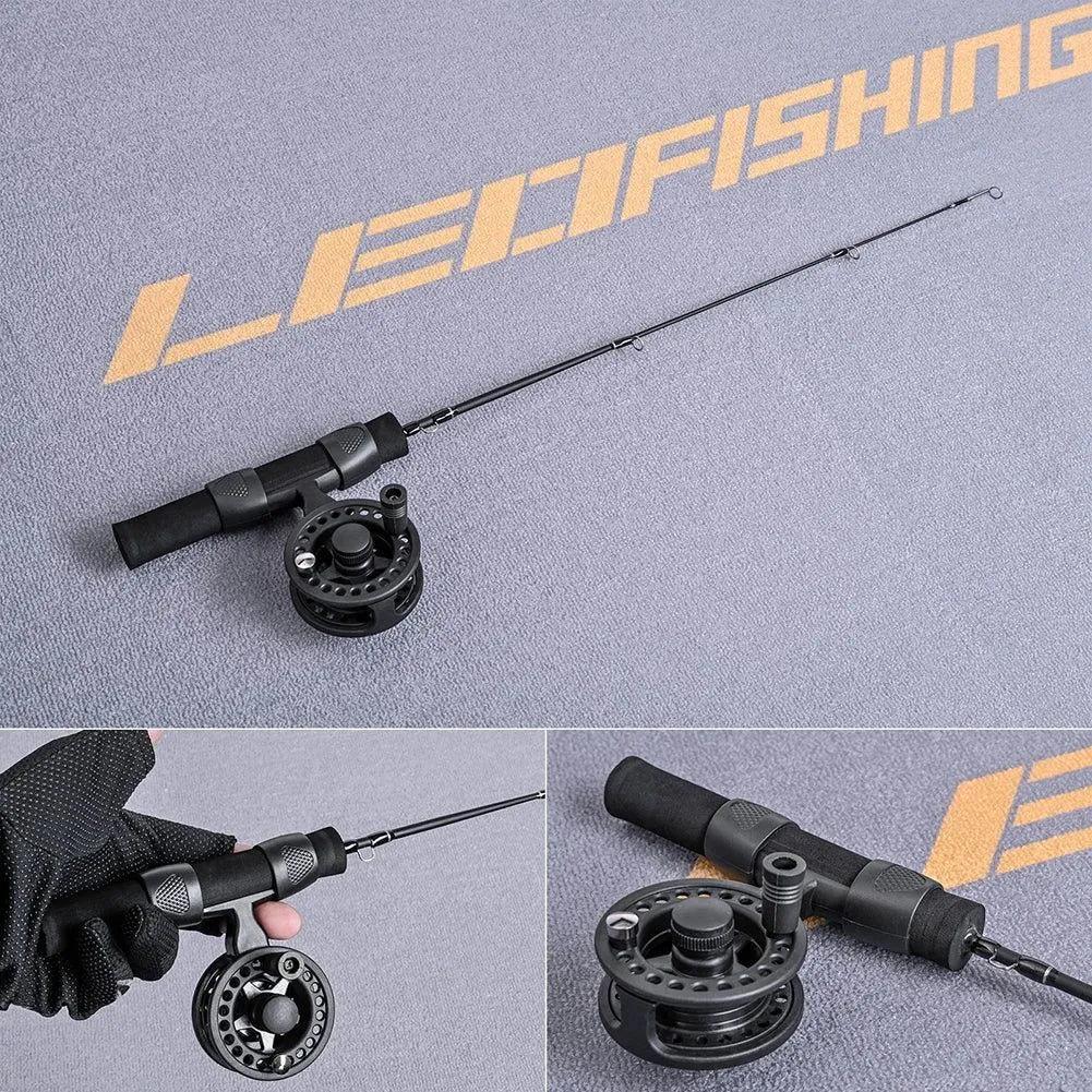 LEO 51cm Ice Fishing Rod & Reel Combo – Portable Winter Fishing Pole - Trekker Essentials