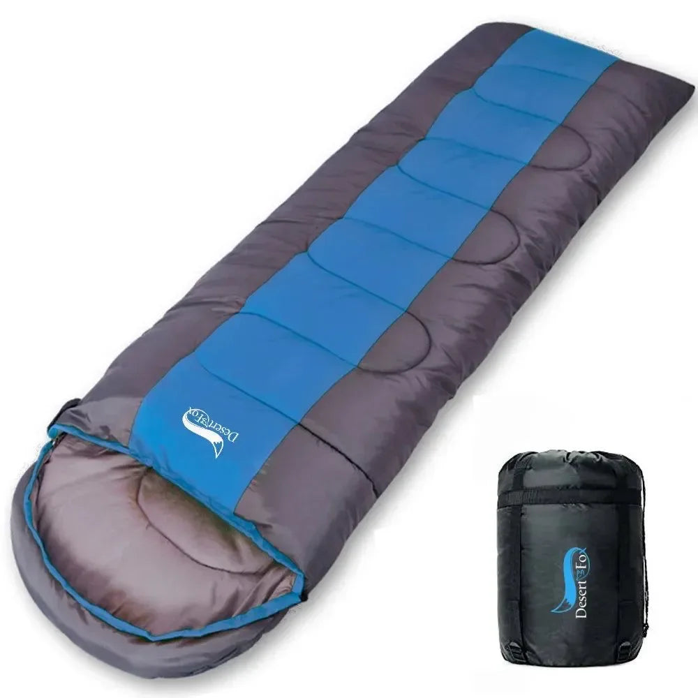 Lightweight 4 Season Envelope Camping Sleeping Bag for Outdoor Travel and Hiking - Trekker Essentials