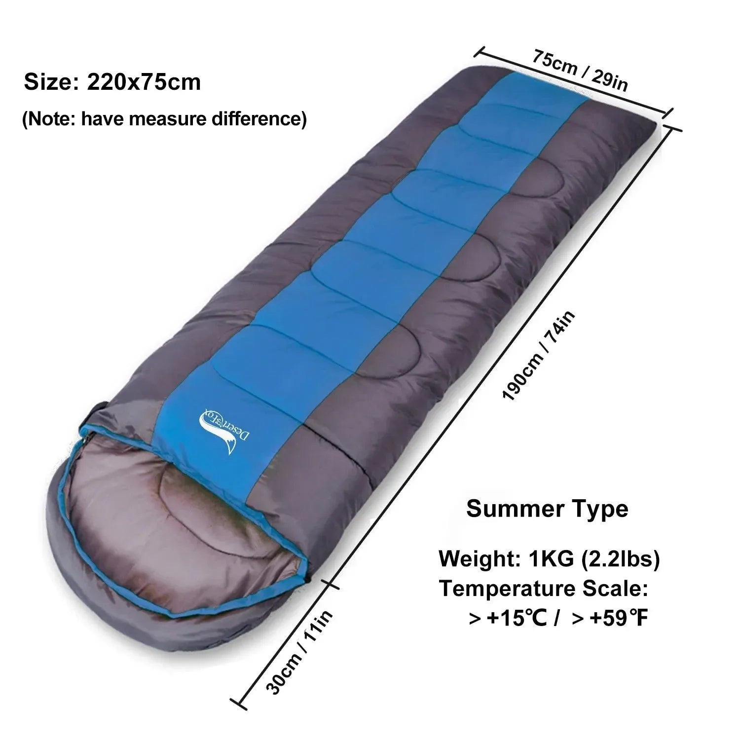 Lightweight 4 Season Envelope Camping Sleeping Bag for Outdoor Travel and Hiking - Trekker Essentials