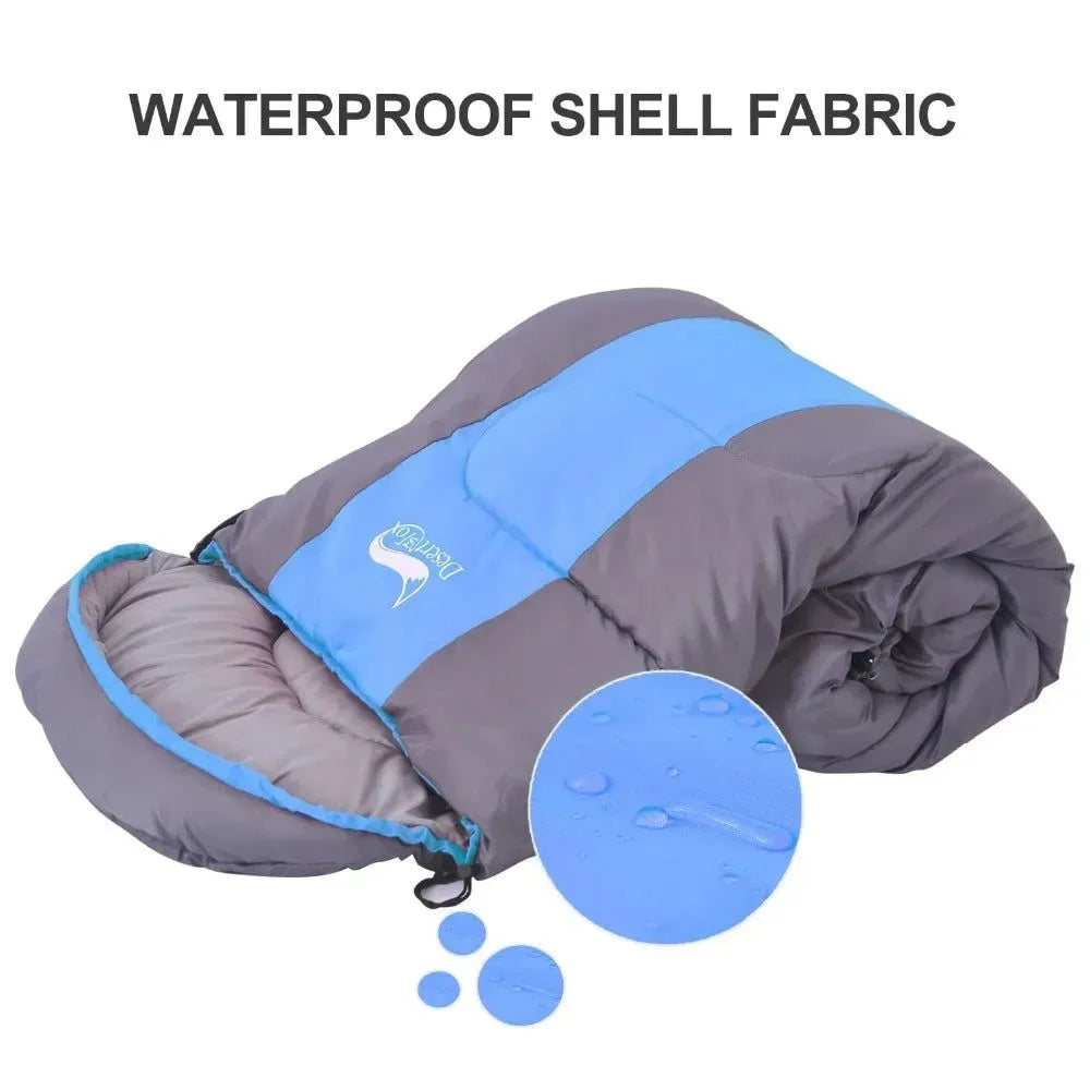Lightweight 4 Season Envelope Camping Sleeping Bag for Outdoor Travel and Hiking - Trekker Essentials