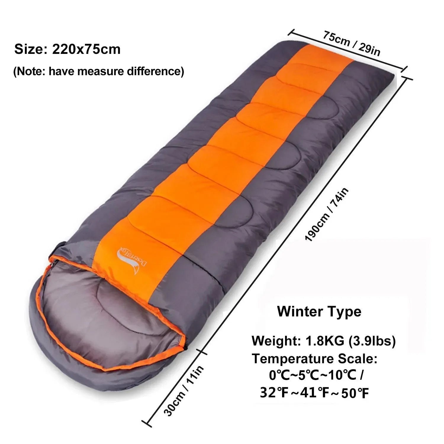 Lightweight 4 Season Envelope Camping Sleeping Bag for Outdoor Travel and Hiking - Trekker Essentials
