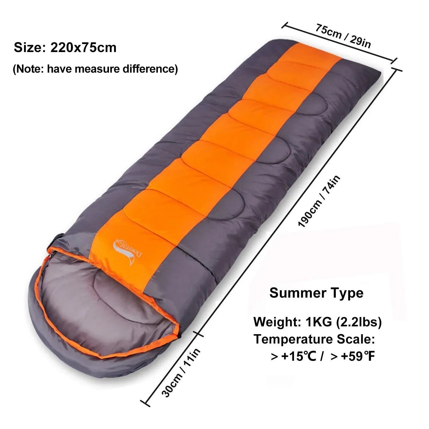 Lightweight 4 Season Envelope Camping Sleeping Bag for Outdoor Travel and Hiking - Trekker Essentials