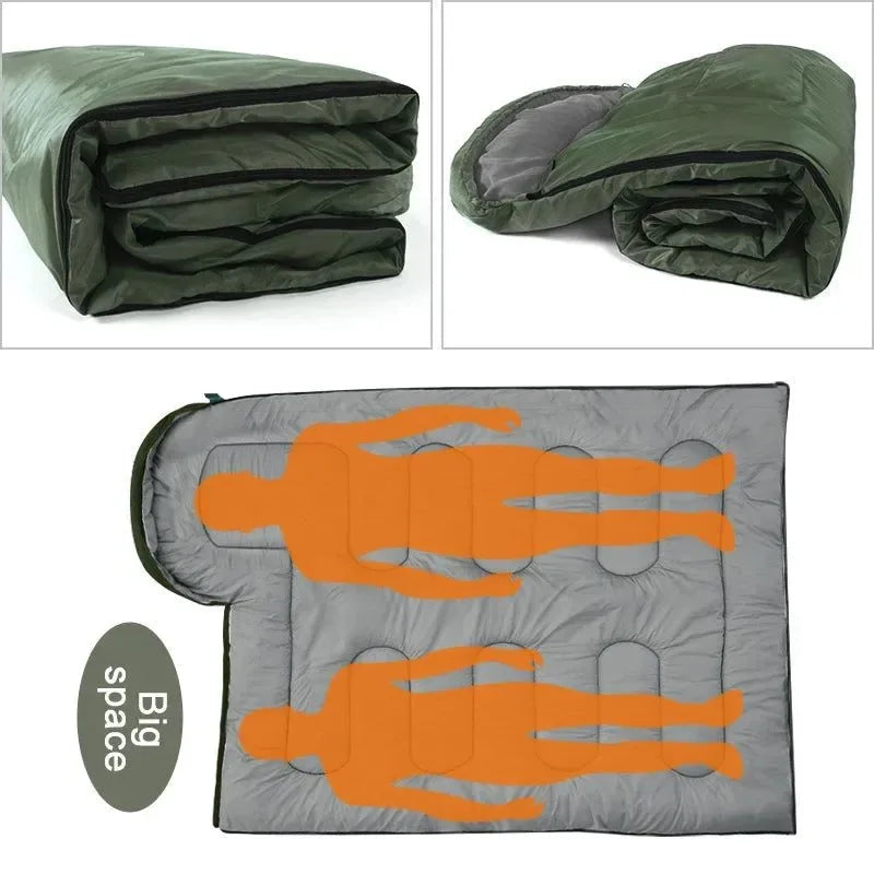 Lightweight 4 Season Winter Sleeping Bag - Warm Envelope Backpacking Outdoor Mummy Cotton Sleeping Bag - Trekker Essentials