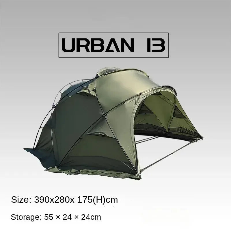 Lightweight Dome Camping Tent, Wind and Rain Shelter for 3-4 People - Trekker Essentials