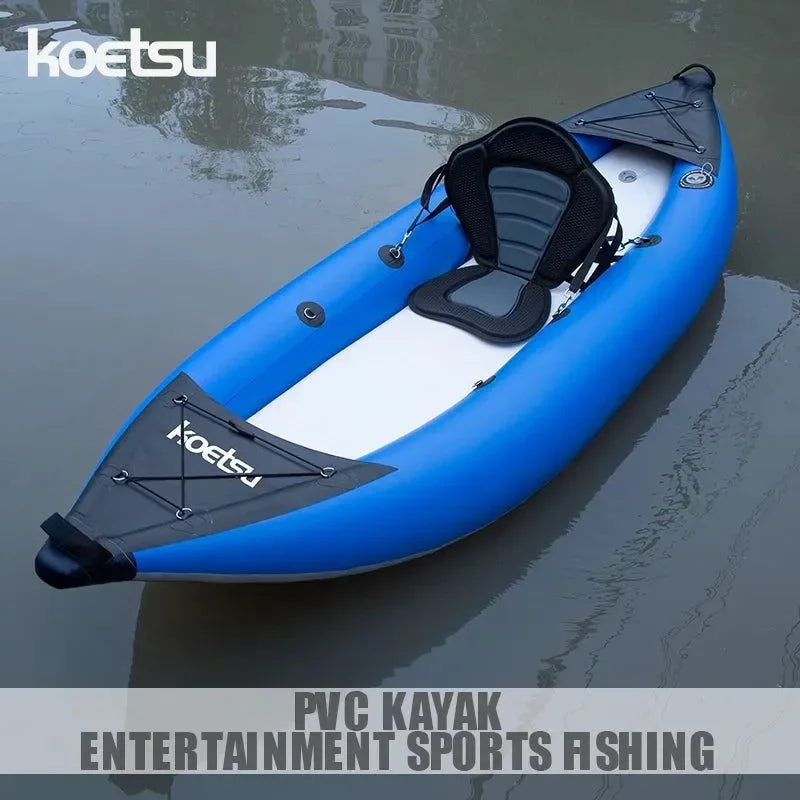 Lightweight & Stable PVC Inflatable Kayak for Single or Tandem Adventures - Trekker Essentials