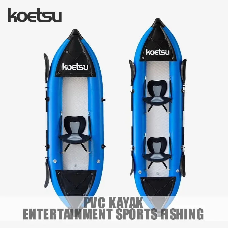 Lightweight & Stable PVC Inflatable Kayak for Single or Tandem Adventures - Trekker Essentials