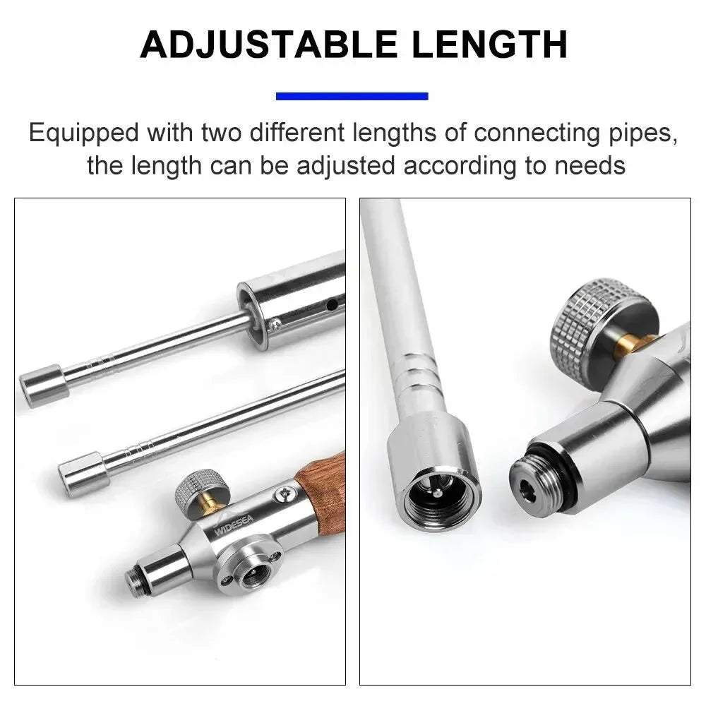 Long Flame Igniter - Portable Outdoor Burner with Wooden Handle for Picnic BBQ and Stove Toolkit - Trekker Essentials