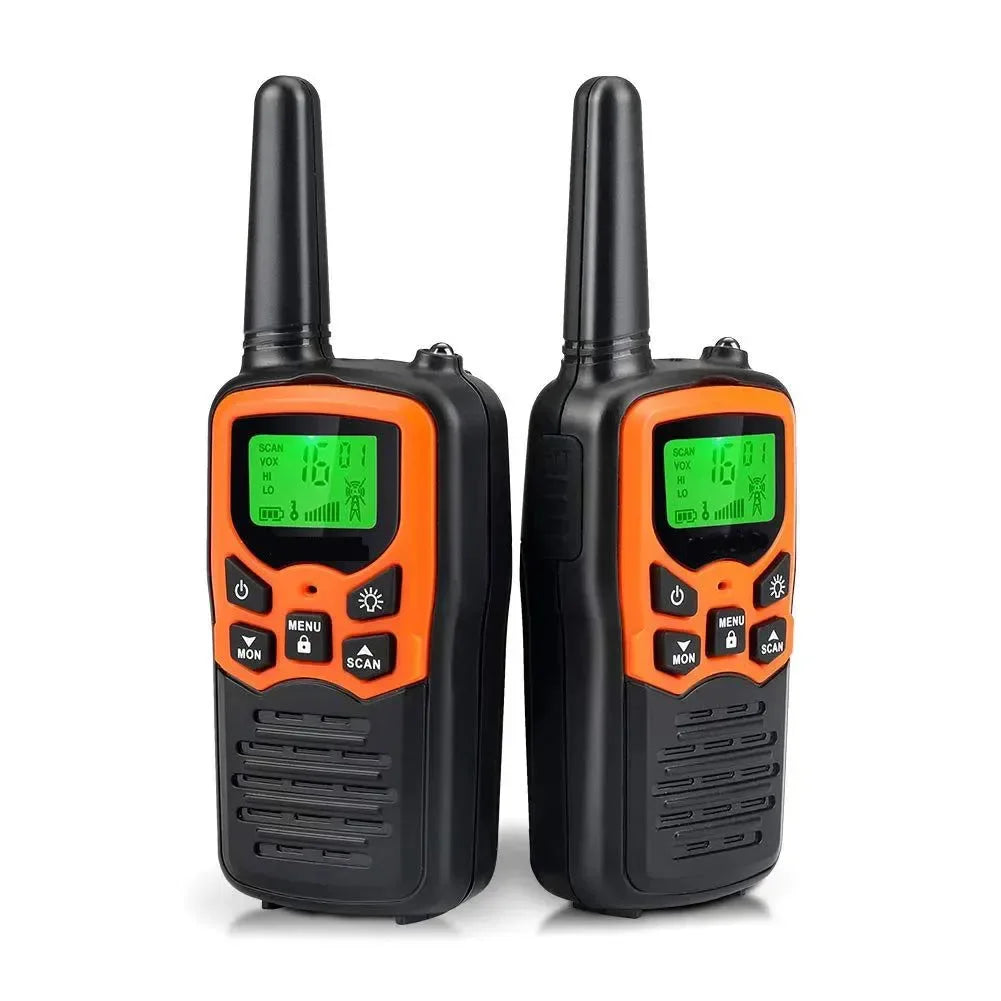 Long Range Walkie Talkies for Adults with 22 FRS Channels, LED Flashlight, and LCD Display - Ideal for Hiking, Camping, and Family Trips - Trekker Essentials