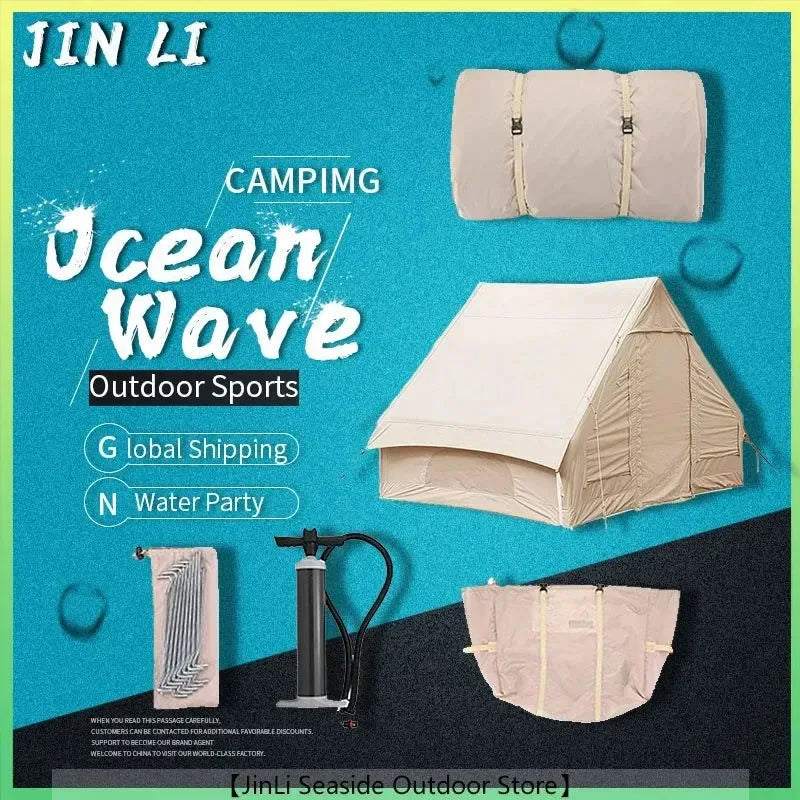 Luxury Camping Tent Waterproof Sunscreen Inflatable Roof Tent - Trekker Essentials