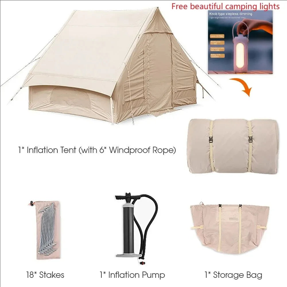 Luxury Camping Tent Waterproof Sunscreen Inflatable Roof Tent - Trekker Essentials