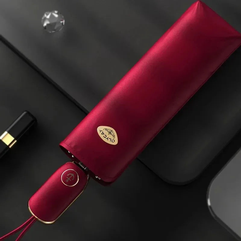 Luxury UV Protection Foldable Automatic Umbrella for Women – Windproof Sun Shade Parasol - Trekker Essentials