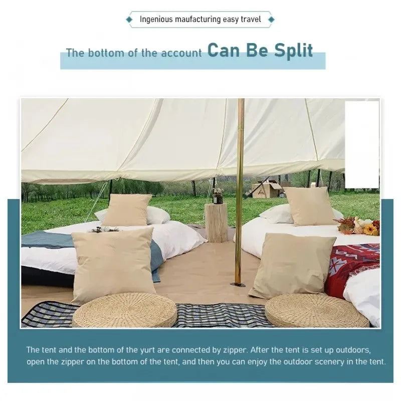 Luxury Waterproof Mongolian Yurt Tent for Glamping - 3 Season Outdoor Camping - Trekker Essentials