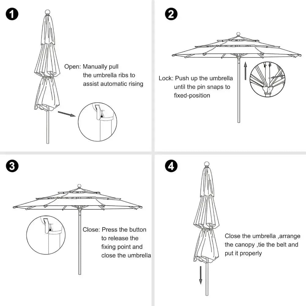 Macaw Green Beach Umbrella - Outdoor Garden Parasol for Terrace and Patio - Trekker Essentials