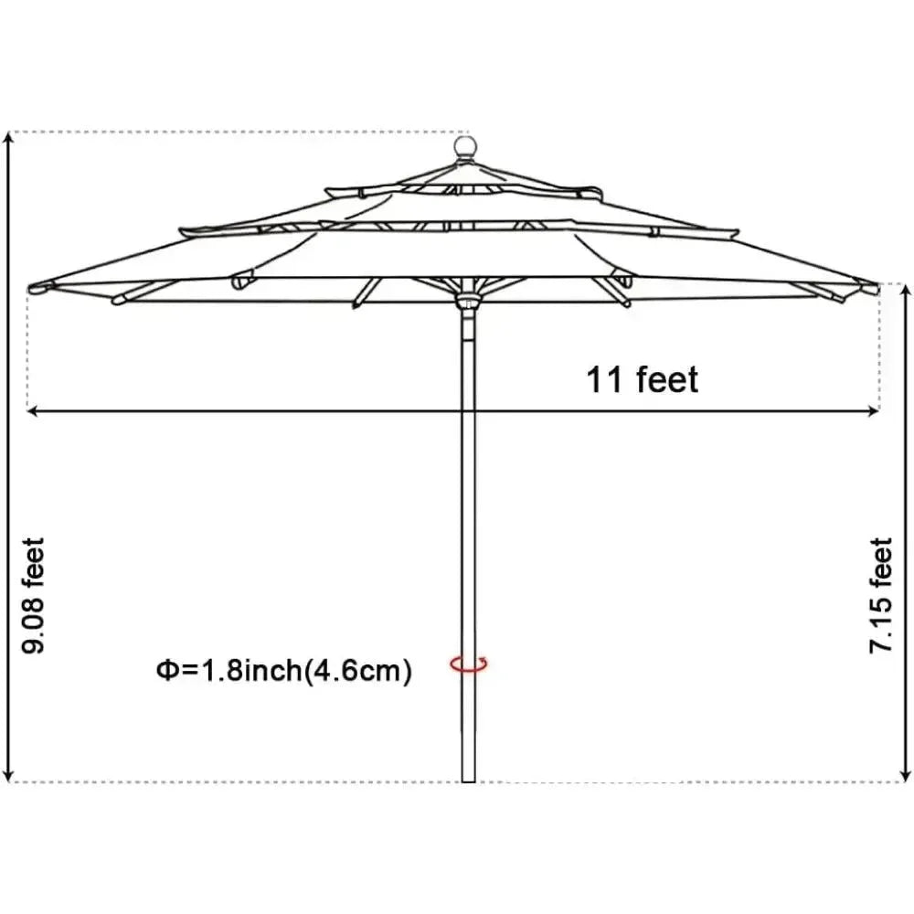Macaw Green Beach Umbrella - Outdoor Garden Parasol for Terrace and Patio - Trekker Essentials