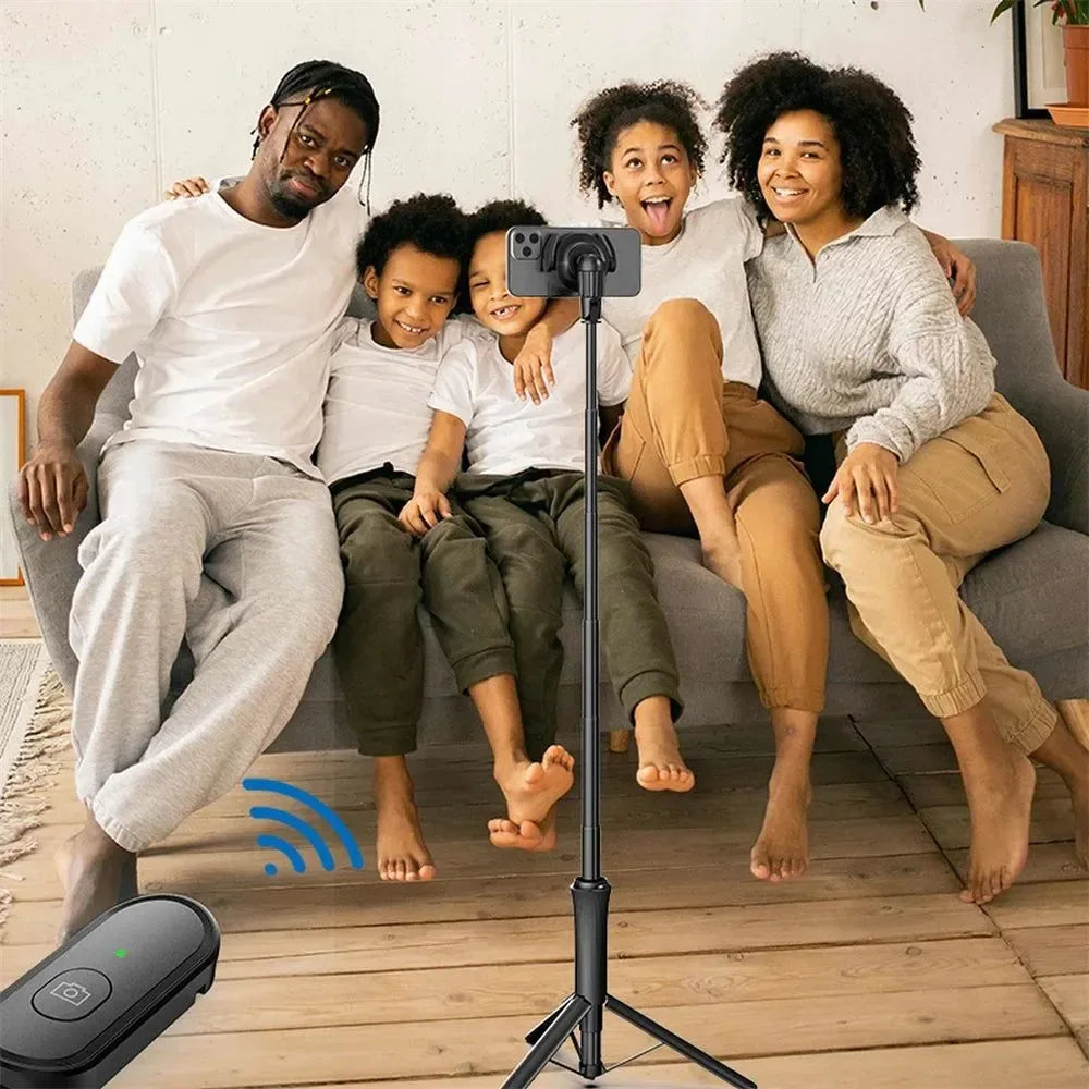 Magnetic Selfie Stick Tripod w/Remote - Extendable to 59" for MagSafe - Trekker Essentials