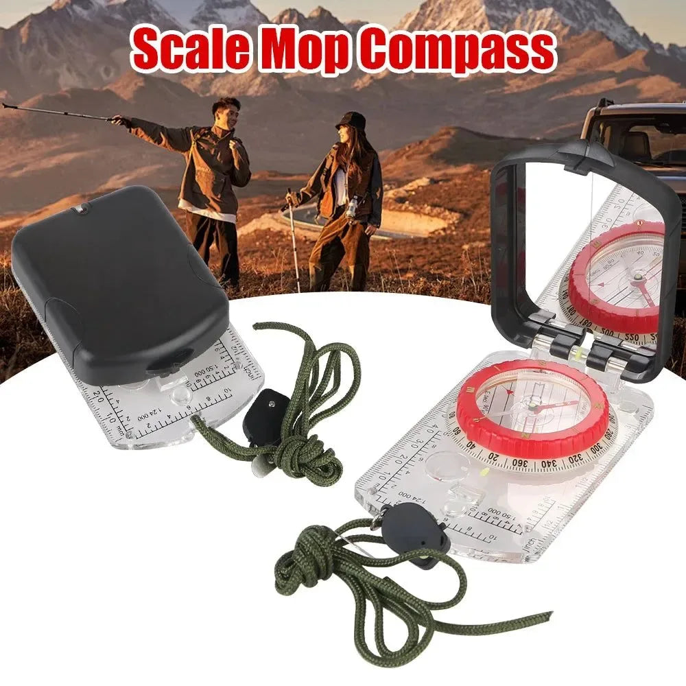 Magnifying Glass Multifunctional Scale Map Ruler - Outdoor Guiding Tool for Hiking, Camping, Survival - Trekker Essentials