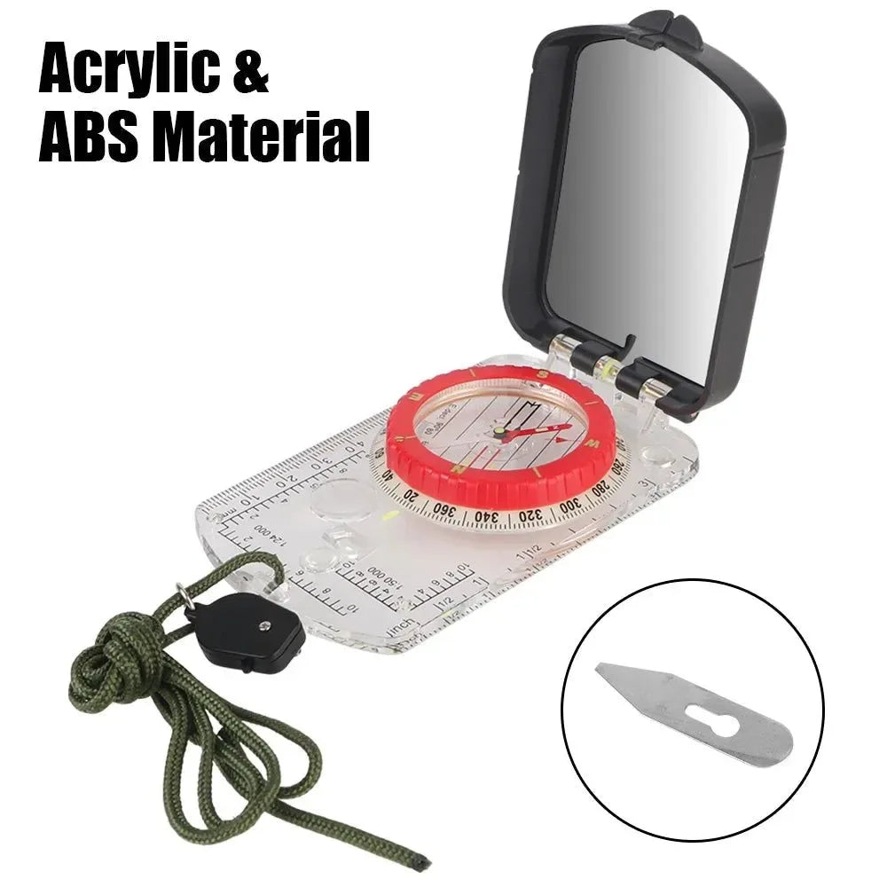Magnifying Glass Multifunctional Scale Map Ruler - Outdoor Guiding Tool for Hiking, Camping, Survival - Trekker Essentials