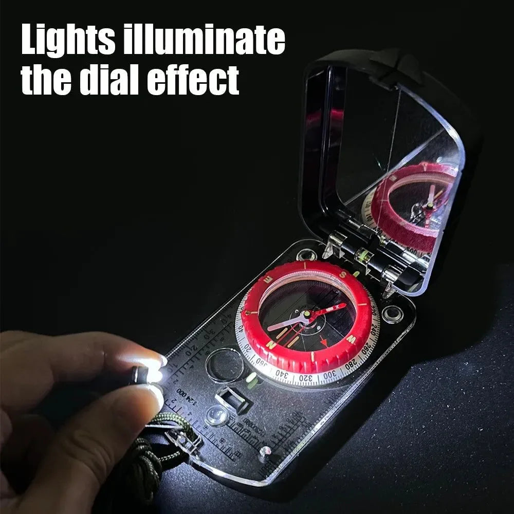 Magnifying Glass Multifunctional Scale Map Ruler - Outdoor Guiding Tool for Hiking, Camping, Survival - Trekker Essentials