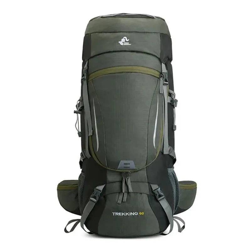 Men's 60L Large Hiking Mountaineering Backpack: Outdoor Sport Rucksack for Camping and Climbing - Trekker Essentials
