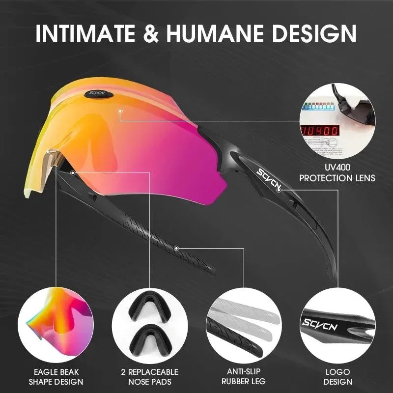 Men's and Women's Polarized Cycling Sunglasses – UV400 Protection for Outdoor Sports - Trekker Essentials