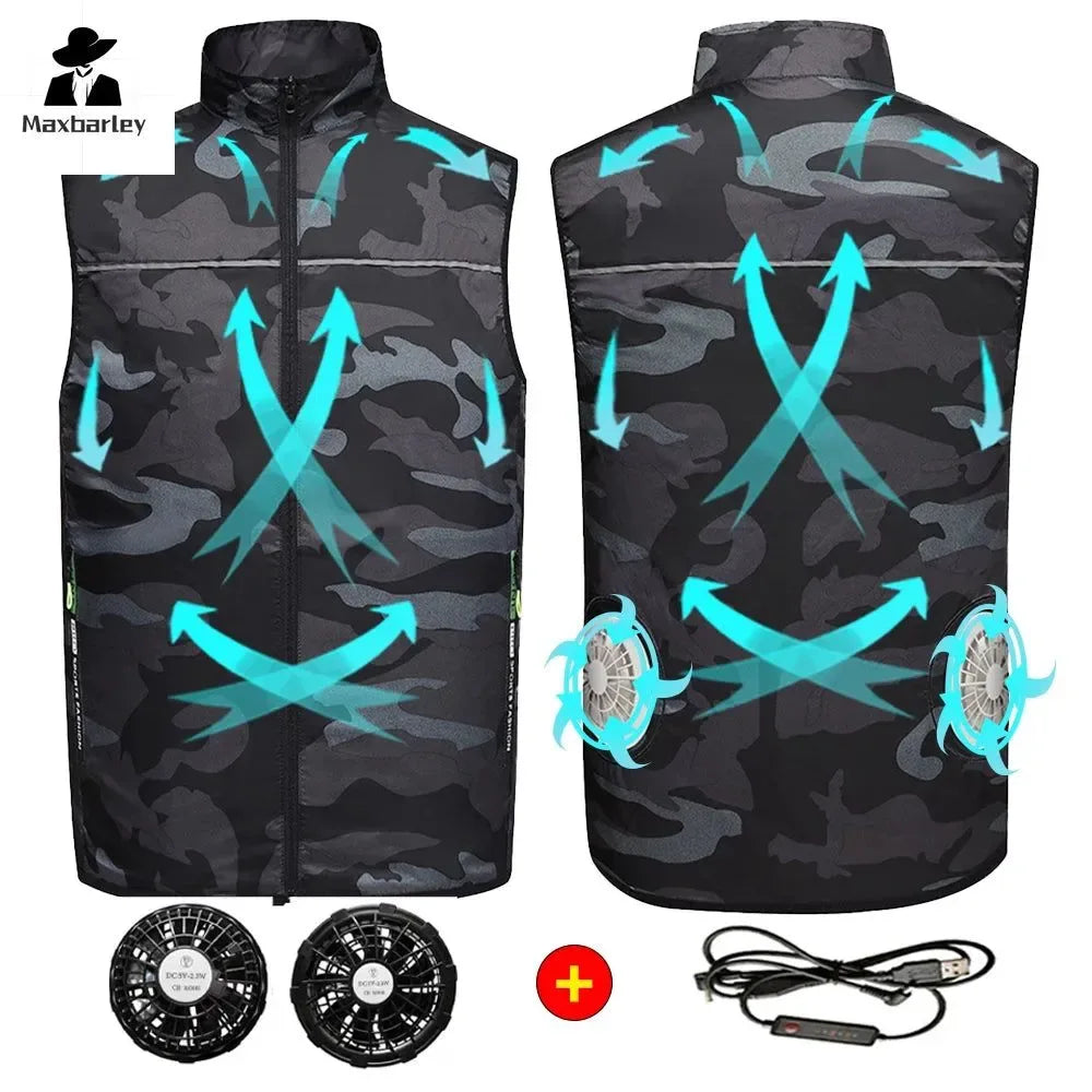 Men’s USB Rechargeable Cooling Vest – Air Conditioner Sport Vest for Summer - Trekker Essentials