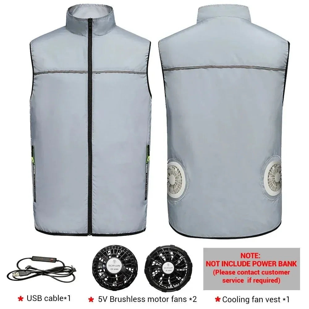Men’s USB Rechargeable Cooling Vest – Air Conditioner Sport Vest for Summer - Trekker Essentials