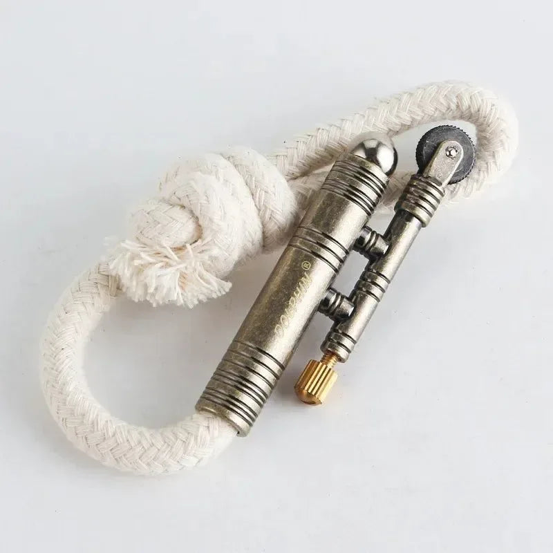 Metal Outdoor Camping Survival Stabilized Fire Source Flint Mechanical Vintage Old Fashioned Flint Lighter - Men's Creative Gadget - Trekker Essentials