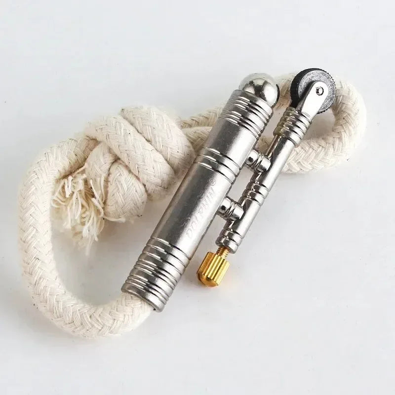 Metal Outdoor Camping Survival Stabilized Fire Source Flint Mechanical Vintage Old Fashioned Flint Lighter - Men's Creative Gadget - Trekker Essentials