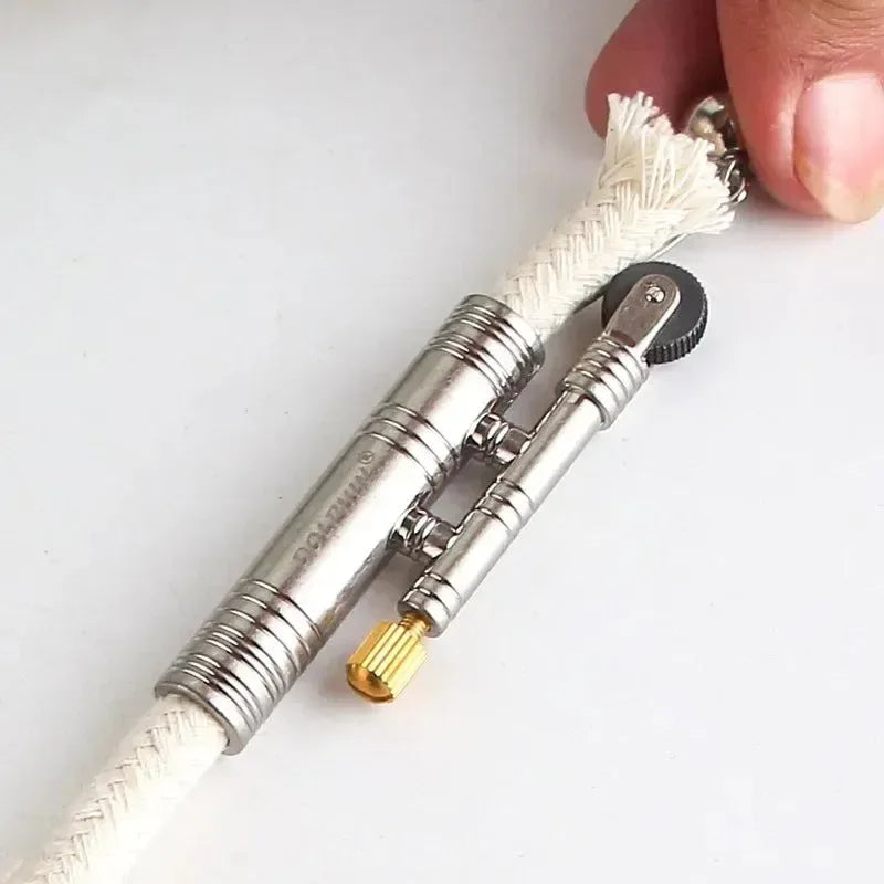 Metal Outdoor Camping Survival Stabilized Fire Source Flint Mechanical Vintage Old Fashioned Flint Lighter - Men's Creative Gadget - Trekker Essentials